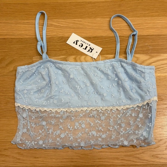Grey Bandit Seasons Of Love Top Light Blue Size Small NWT - Picture 5 of 8